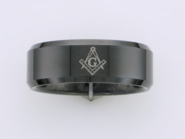 Masonic Tungsten Ring