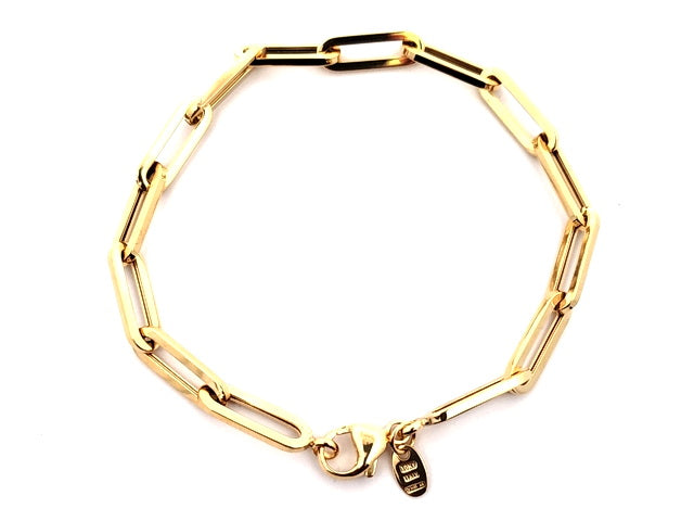 10KT Paper Clip Bracelet