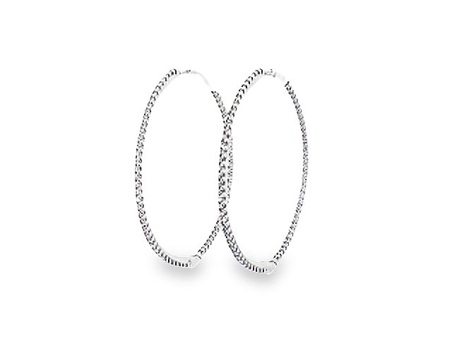 10KT Cubic Hoop Earrings