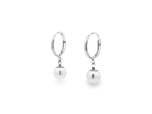 Pearl Huggie Earrings