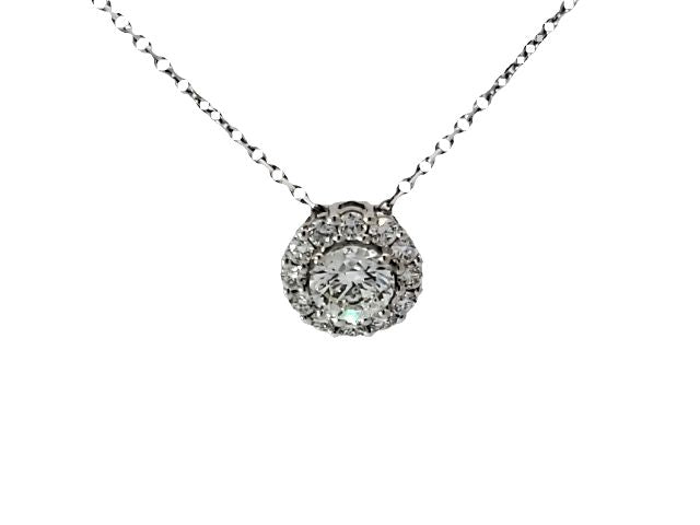 18KT Diamond Halo Pendant