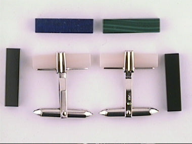 Multi Stone Insert Cufflinks