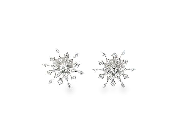 18kw Snowfake Earrings