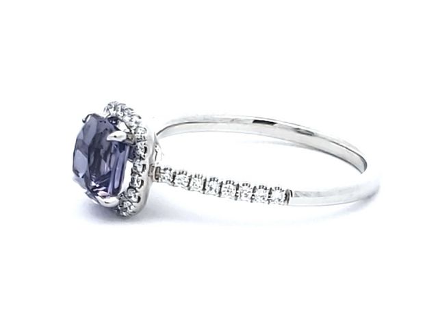 Lady's Halo Cushion Spinel and