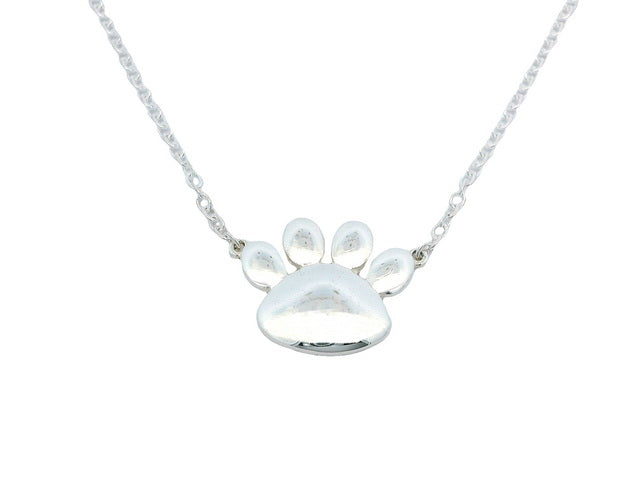 Silver Paw Print Necklace