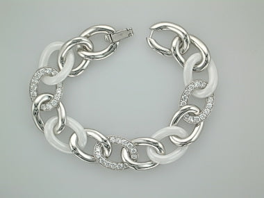 C Z White & Silver Bracelet