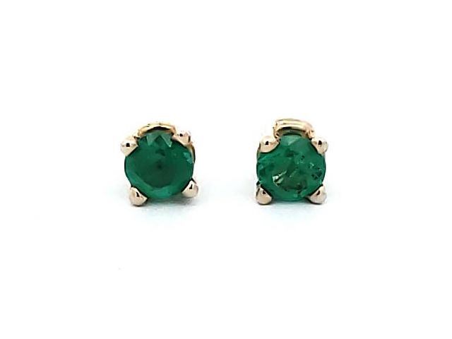 0.18 ctw Emerald Stud Earrings