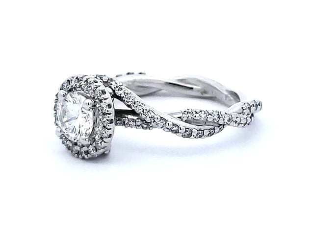 14KT Halo Style Engagement Ring