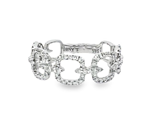 Pavee Diamond Link Ring