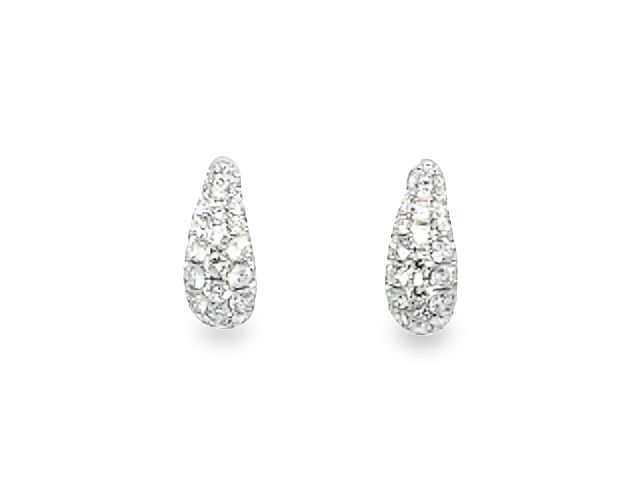 14KT Diamond Omega Back Earrings