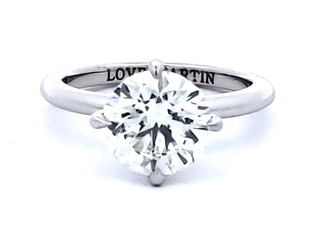 Platinum 2.30 ct. Solitaire Engagement Ring