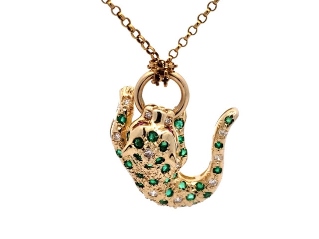 14KT Panther Pendant