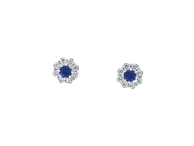 18kt Sapphire Diamond Earrings