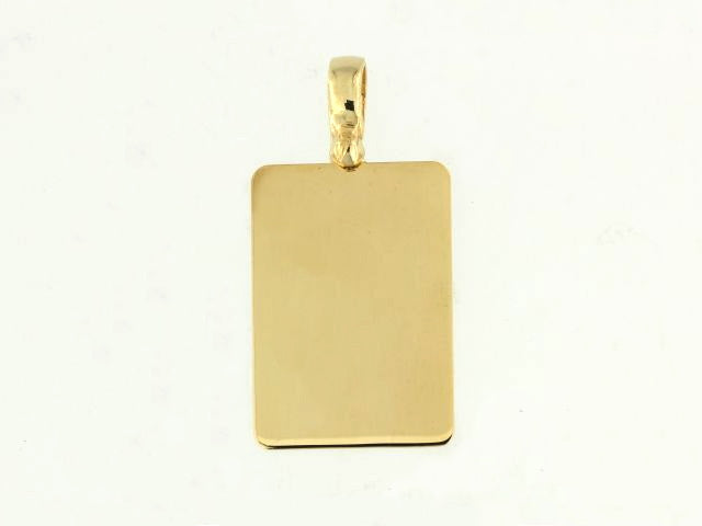 10KT Dog Tag Pendant