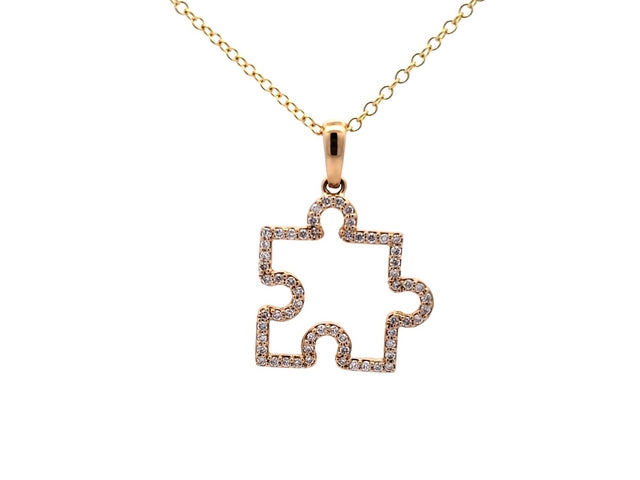 18KT Puzzle Piece Necklace