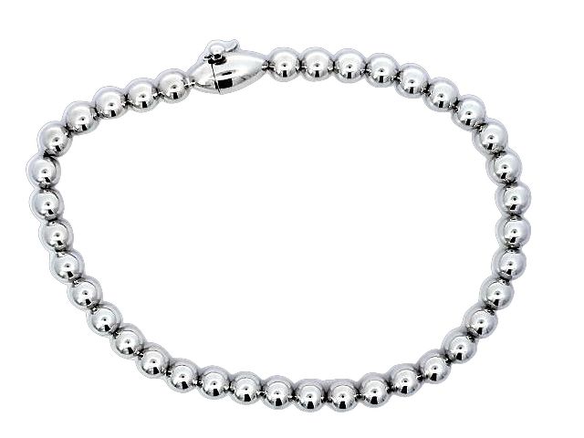 14KT White Bead Bracelet