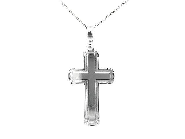 10KT White Gold Cross