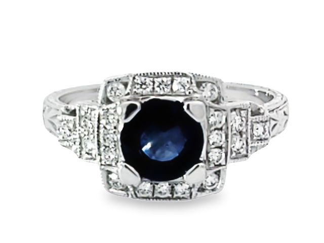 18KT Sapphire & Diamond Ring