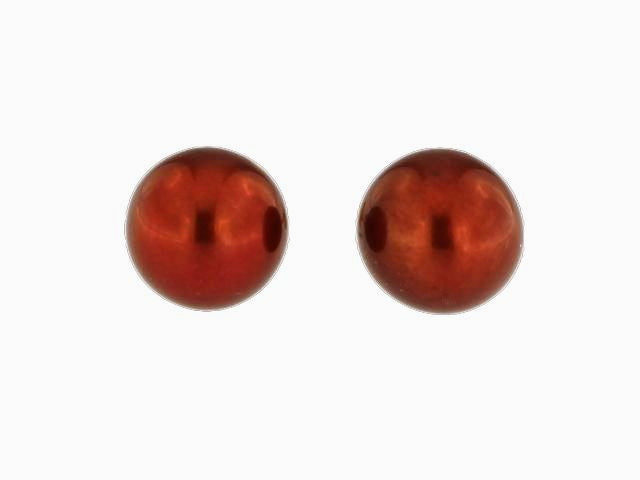 Chocolate Pearl Stud Earrings