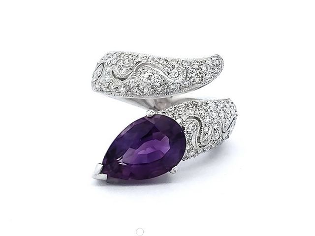 Amethyst & Diamond Ring